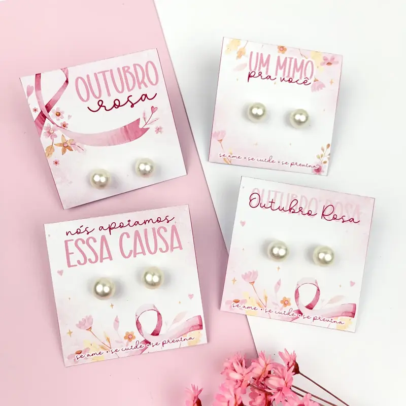 Brinco Pérola | Outubro Rosa